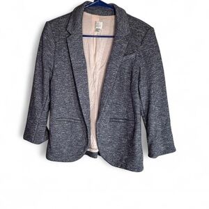 Women’s Heather Gray Open Blazer Jacket